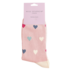 Miss Sparrow Socks Bamboo Multi Hearts dusky pink