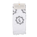 Clayre & Eef Guest towel Cats black-white
