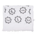 Clayre & Eef Guest towel Cats black-white