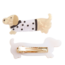 Haarclips Dog white Set of 2