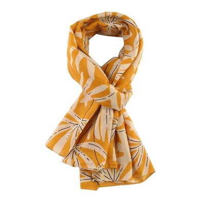 M&K Collection Schal Floral Burst mustard