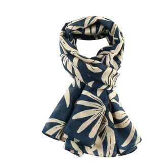 M&K Collection Schal Floral Burst navy