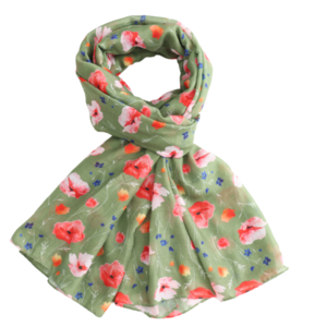 M&K Collection Schal Watercolour Meadow olive