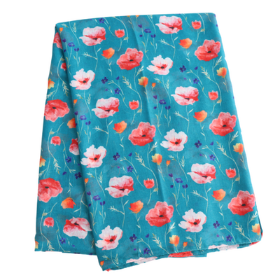 M&K Collection Scarve Watercolour Meadow teal