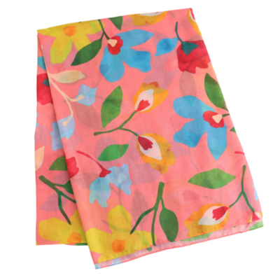 M&K Collection Schal Floral Collage coral