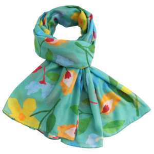 M&K Collection Schal Floral Collage green