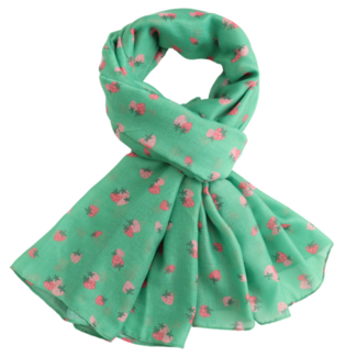 M&K Collection Scarve Mini Strawberries green