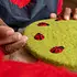 Sjaal met Verhaal Felt Coaster 25 cm Lieveheersbeestjes lichtgroen