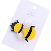 Red Cuckoo Haarclip Bee