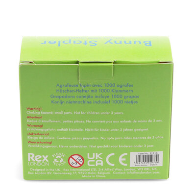 Rex London Mini Stapler Bunny with 1000 staples