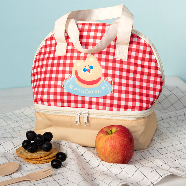 Isolierte Lunchtasche Red Check