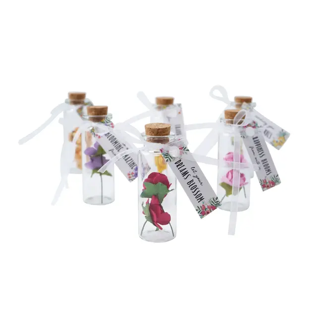 Flower Bottles Sentiment in Display