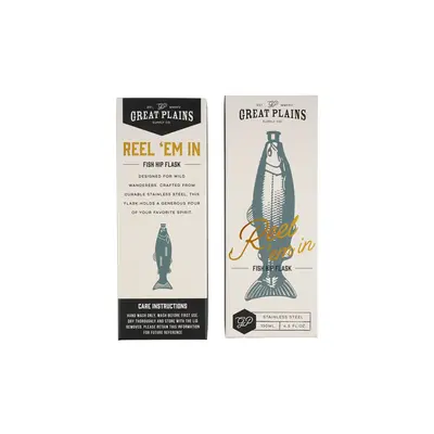 CGB Giftware Hip Flask Steinless Steel Great Plains Fish