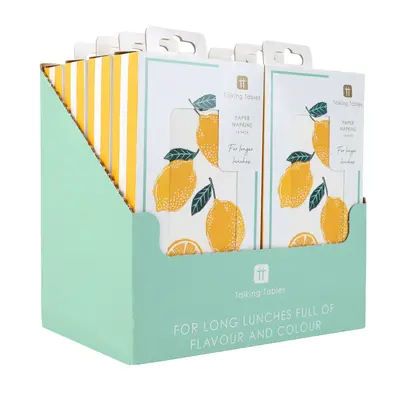 Talking Tables Papierservietten Long Lemon 16-Pack