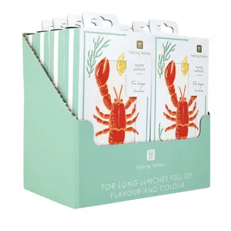 Talking Tables Paper Napkins Long Lobster 16-Pack