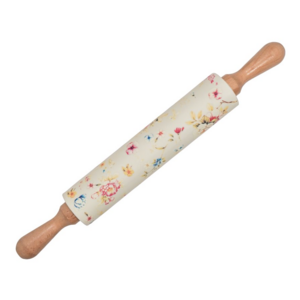 Isabelle Rose Silikon-Holz Teigroller English Garden 43 cm