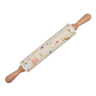 Isabelle Rose Silikon-Holz Teigroller English Garden 43 cm