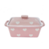 Isabelle Rose Butter Dish Hearts pink