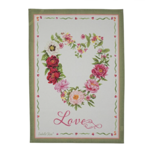 Isabelle Rose Tea towel Peony