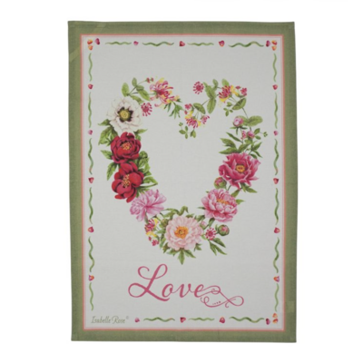 Isabelle Rose Tea towel Peony