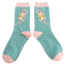 Socken Bamboo Otter & Dots green