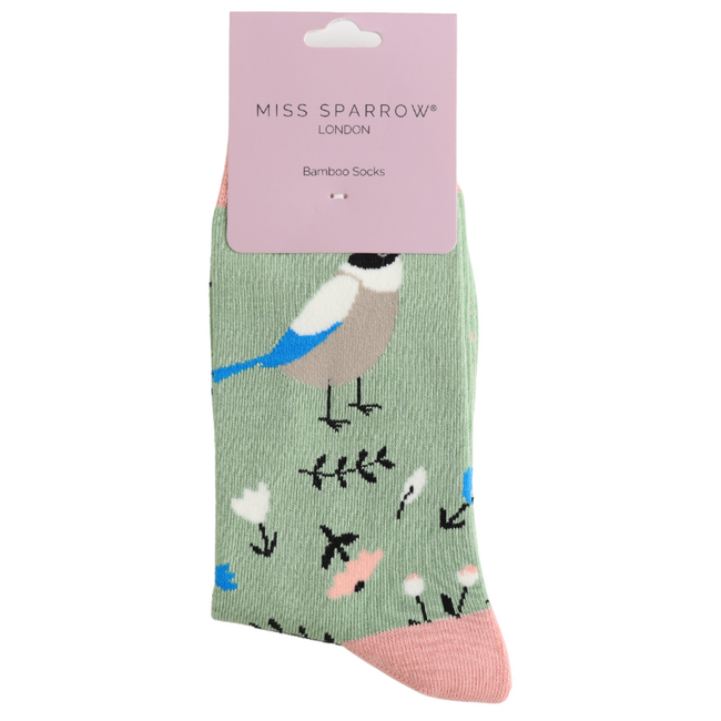 Socken Bamboo Sweet Birdie green