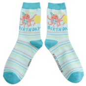 Miss Sparrow Socks Bamboo Octopus aqua