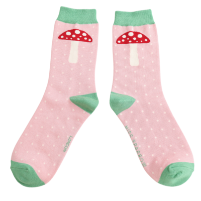 Miss Sparrow Socken Bamboo Dotted Toadstool blush