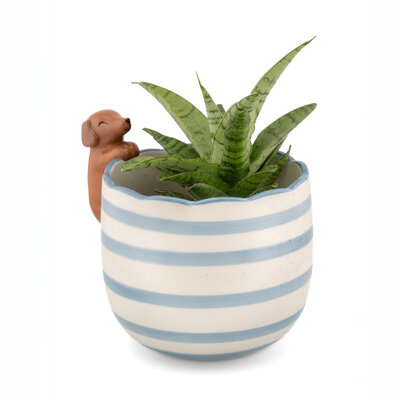 Sass & Belle Planter Peeking Sausage Dog