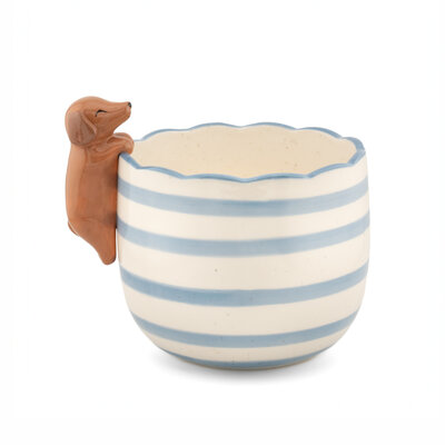 Sass & Belle Planter Peeking Sausage Dog