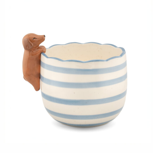 Planter Peeking Sausage Dog