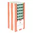 Dinner Kerzen Stripe green in Display
