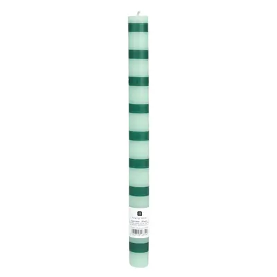Talking Tables Dinner Kerzen Stripe green in Display