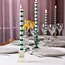 Dinner Kerzen Stripe green in Display