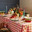 Dinner Kerzen Stripe green in Display