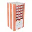 Dinner Kerzen Stripe red in Display