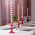 Talking Tables Dinner Candles Stripe red in Display