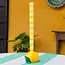 Dinner Candles Stripe yellow in Display