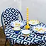 Dinner Candles Stripe yellow in Display