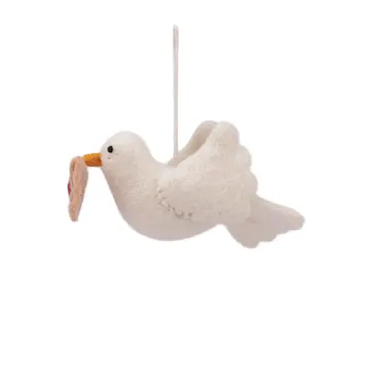 Sjaal met Verhaal Felt Hanger Duif Love is in the Air