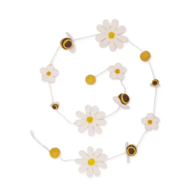 Felt Garland Bij met Margrietjes