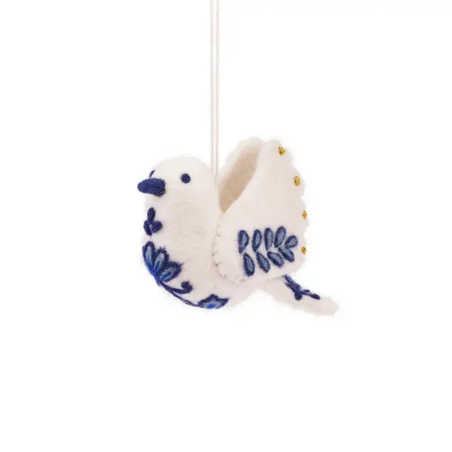 Felt Hanger Vredesduif Delfts Blauw