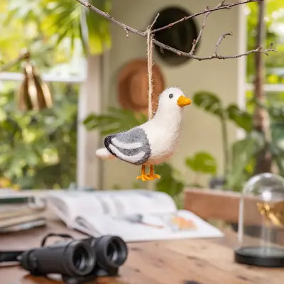 Sjaal met Verhaal Felt Hanger Meeuw