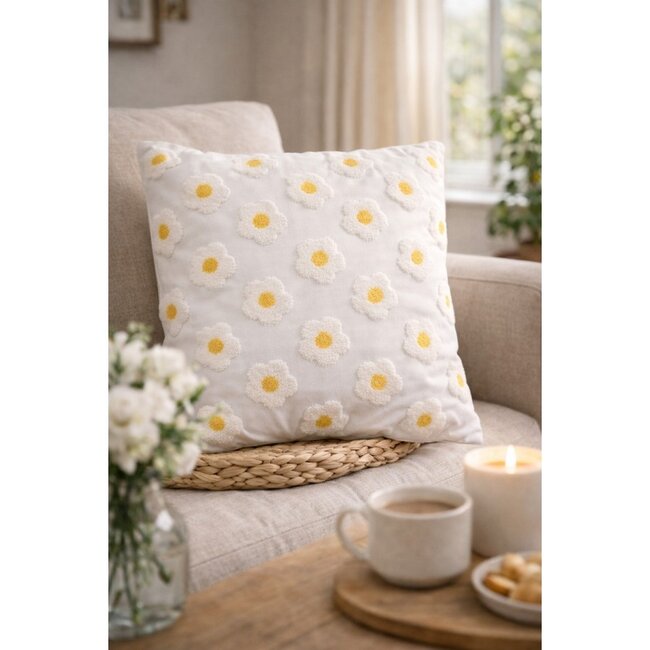 Cushion Daisy white
