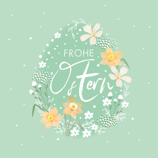 Paperproducts Design Papierservietten Fröhliche Ostern eukalyptus