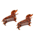 Red Cuckoo Haarklammer Dog Set of 2