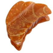 Red Cuckoo Hair Claw Clip Croissant