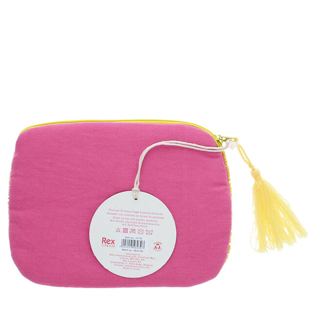 Makeup Bag Beaded Handcrafted Sardines