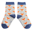 Kids-Socken Bamboo Fox Faces silver 4-6Y