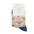 Miss Sparrow Kids Socks Bamboo Fox Faces silver 2-3Y